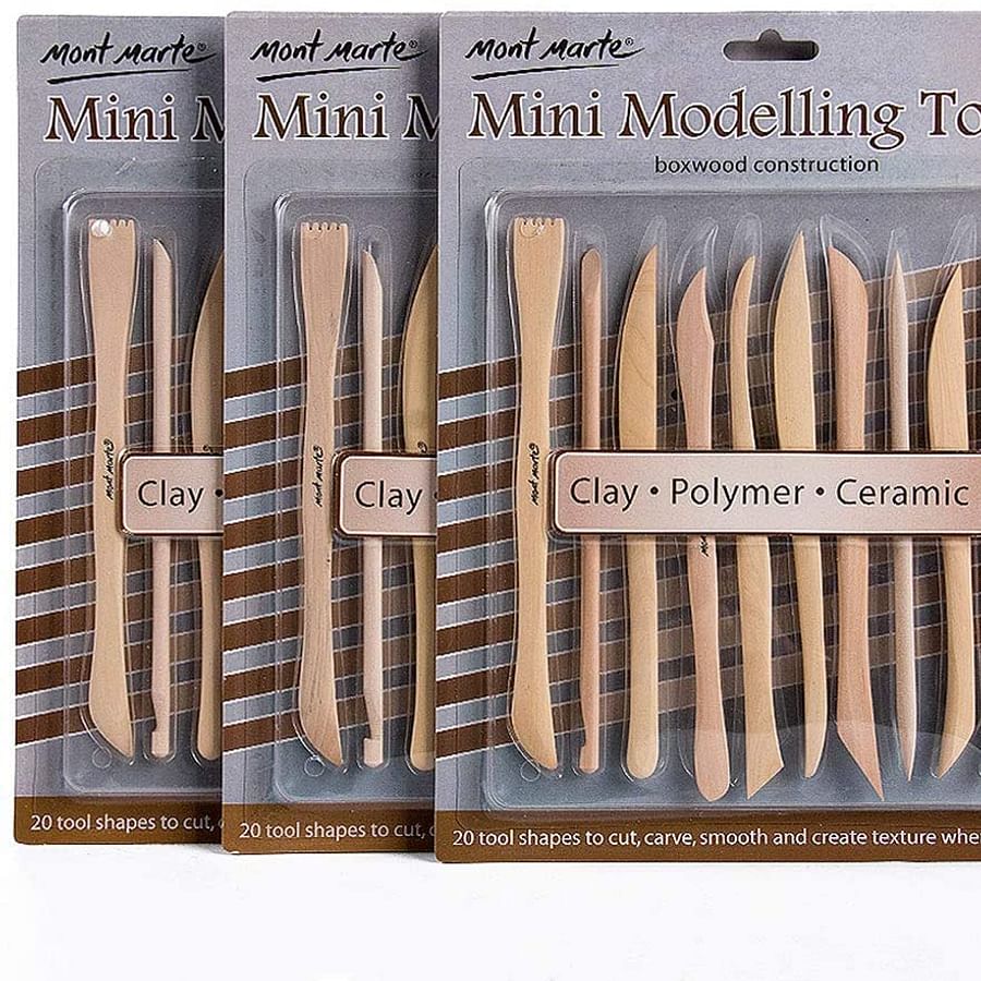 Visual guide showing a variety of clay sculpting tools and how to choose them