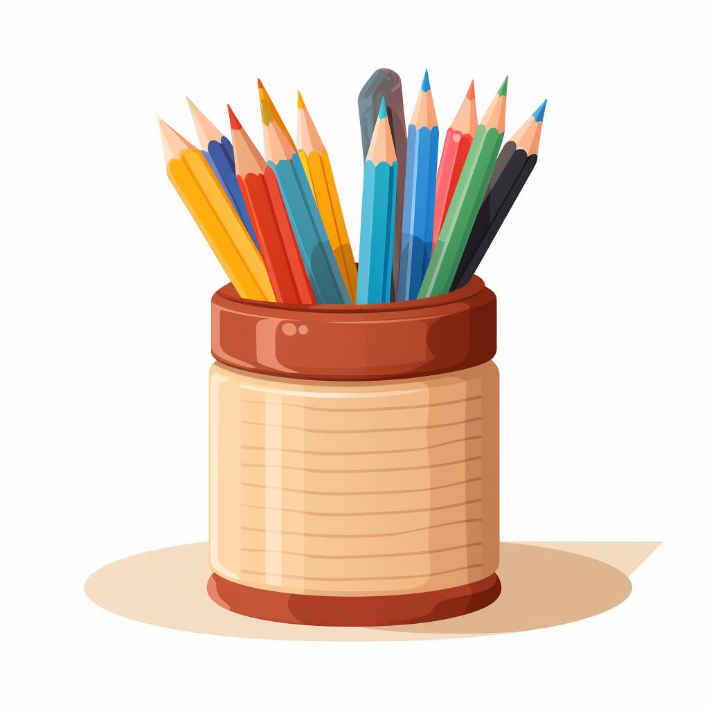 Materials needed for clay pencil holder craft