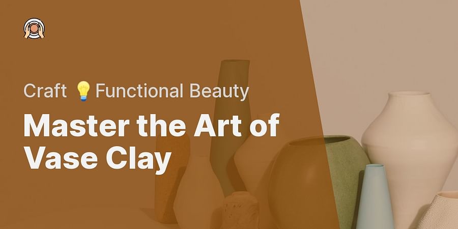 Master the Art of Vase Clay - Craft ๐กFunctional Beauty