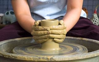 How is pottery made with clay?